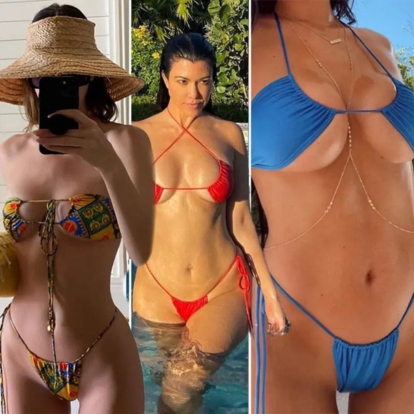 Brand New XS/M Sommer Swim Xena bikinis set Sirius blue halter cheeky thong - Picture 11 of 13